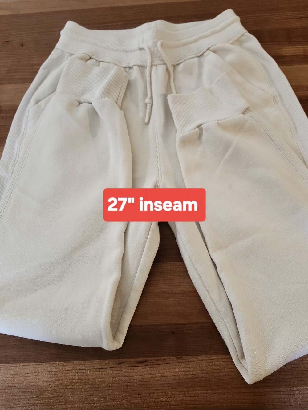 Universal Thread Cream Jogger Sweatpants With Pockets.